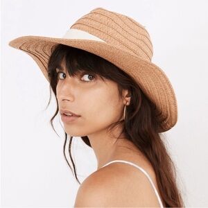 Madewell | Packable Braided Straw Hat with Band M/L